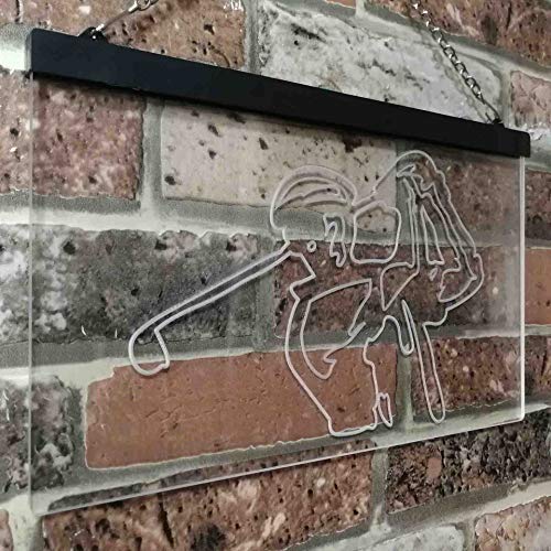 Golf Course Pro Shop Golf Player LED Light Sign - Way Up Gifts