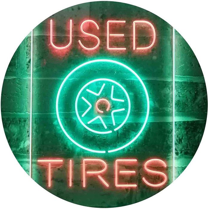 Auto Shop Car Garage Used Tires LED Light Sign - Way Up Gifts