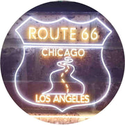 Chicago to Los Angeles Route 66 LED Light Sign - LED Gift Works
