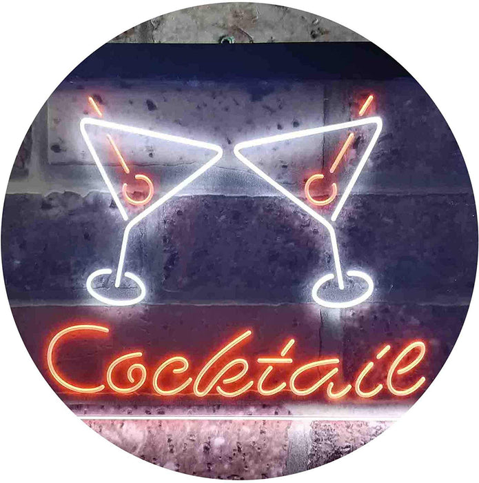 Cocktail Glasses Bar LED Light Sign - Way Up Gifts