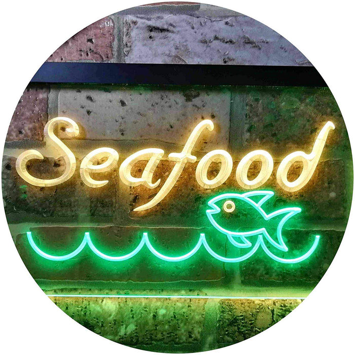 Fish Seafood Restaurant LED Light Sign - Way Up Gifts