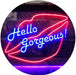 Lips Hello Gorgeous LED Light Sign - Way Up Gifts