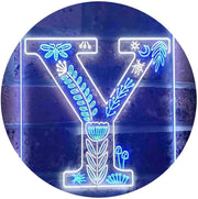 Family Name Letter Y Monogram Initial LED Light Sign - LED Gift Works