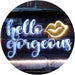Lips Hello Gorgeous LED Light Sign - Way Up Gifts