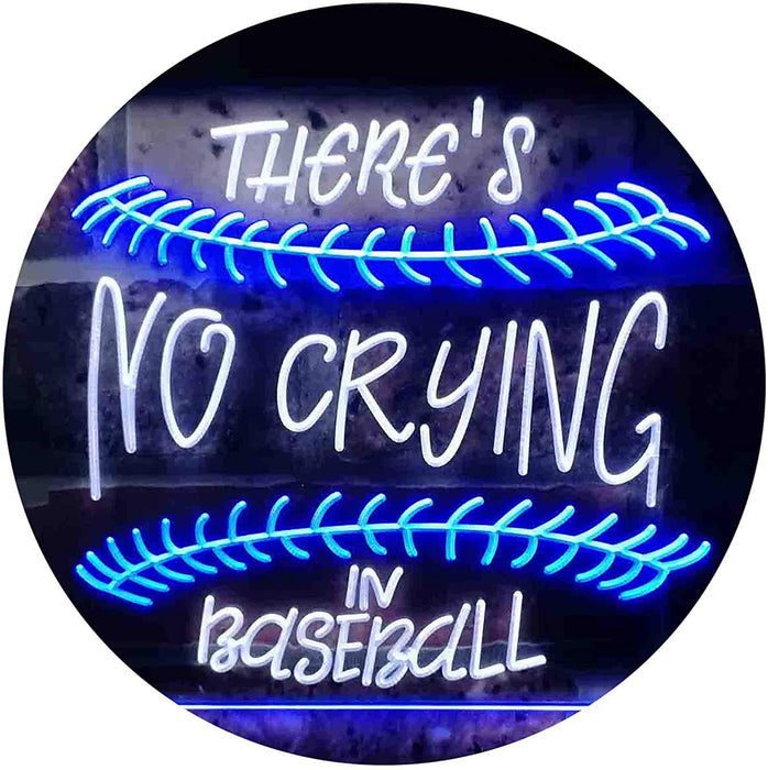 There is No Crying in Baseball Quote LED Light Sign - Way Up Gifts