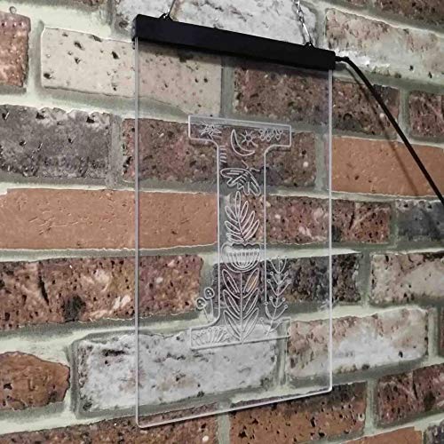 Family Name Letter I Monogram Initial LED Light Sign - Way Up Gifts