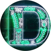 Family Name Letter D Monogram Initial LED Light Sign - LED Gift Works