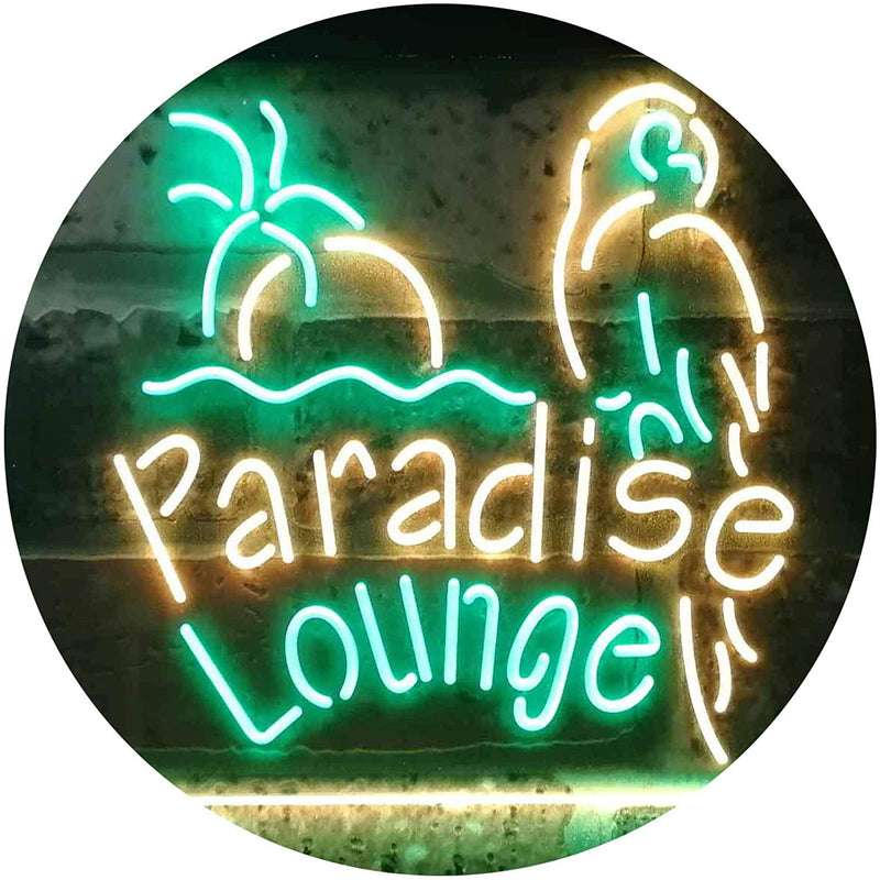 Parrot Paradise Lounge Bar LED Light Sign - LED Gift Works