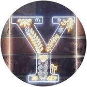 Family Name Letter Y Monogram Initial LED Light Sign - LED Gift Works