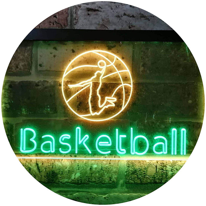 Sports Man Cave Basketball LED Light Sign - Way Up Gifts