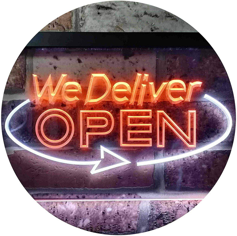 Open Delivery We Deliver LED Light Sign - LED Gift Works