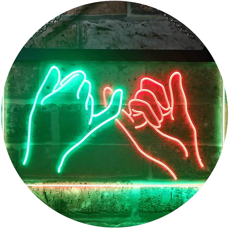 Pinky Swear Promise Cute Room Decor LED Light Sign - LED Gift Works