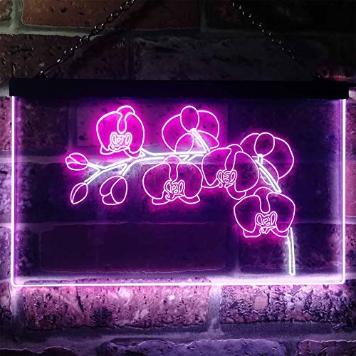 Orchids Florist Flower Shop LED Light Sign - Way Up Gifts