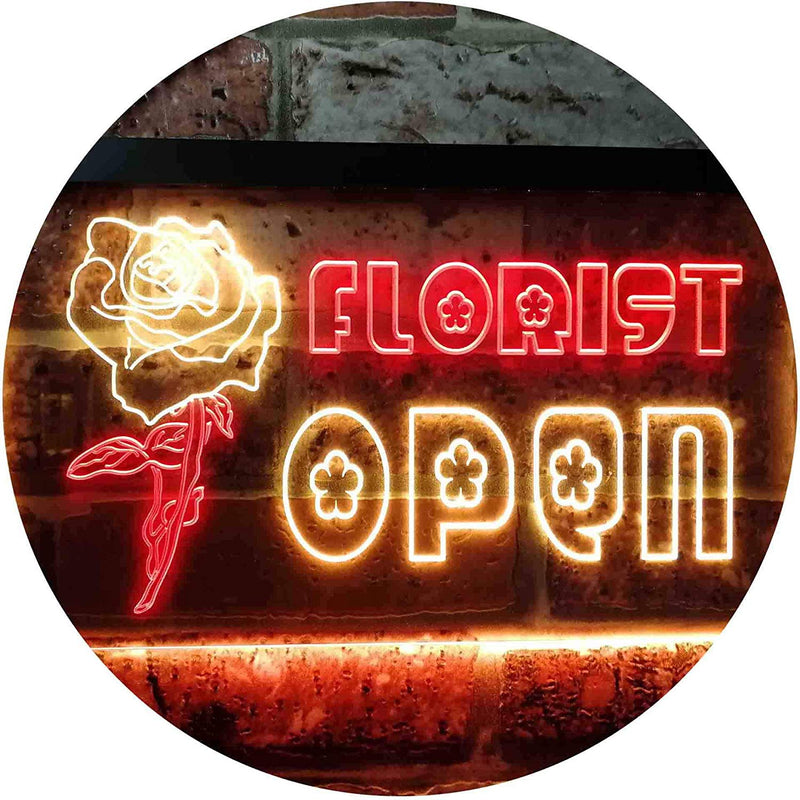 Flower Shop Florist Open LED Light Sign - LED Gift Works