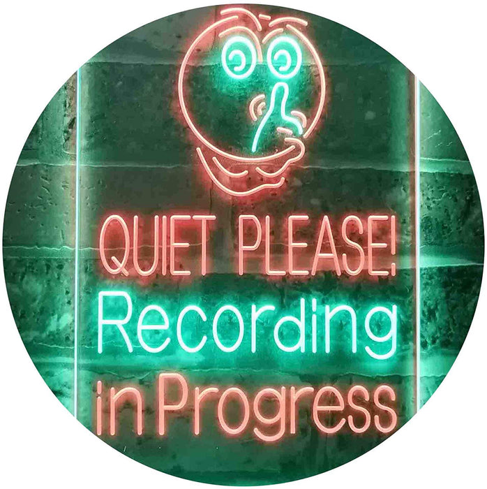 Quiet Please Recording in Progress Studio LED Light Sign - Way Up Gifts