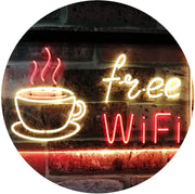 Cafe Coffee Free WiFi LED Light Sign - LED Gift Works