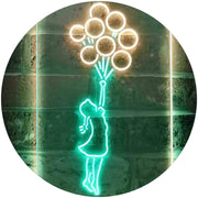 Balloon Girl Kids Room Decor LED Light Sign - LED Gift Works