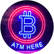 Bitcoin ATM Here LED Light Sign - LED Gift Works