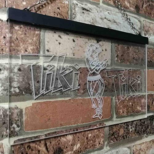 Hula Dancer Tiki Tiki Bar LED Light Sign - LED Gift Works