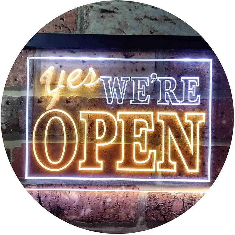 Yes We're Open LED Light Sign - LED Gift Works
