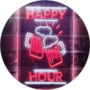 Beer Mugs Cheers Happy Hour LED Light Sign - LED Gift Works