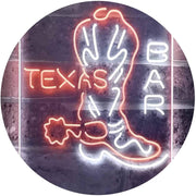 Cowboys Boots Texas Bar LED Light Sign - LED Gift Works