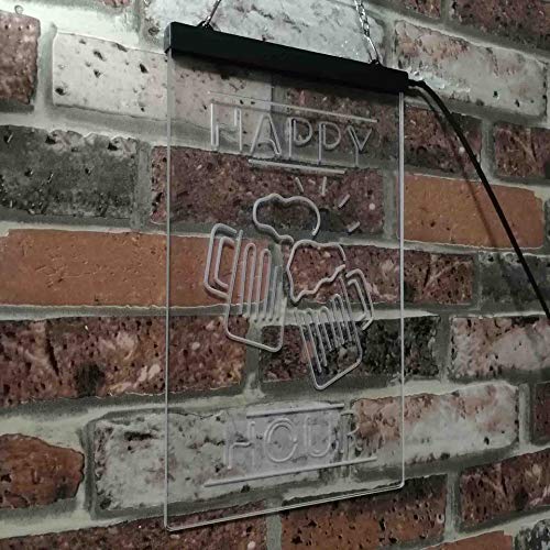 Beer Mugs Cheers Happy Hour LED Light Sign - LED Gift Works