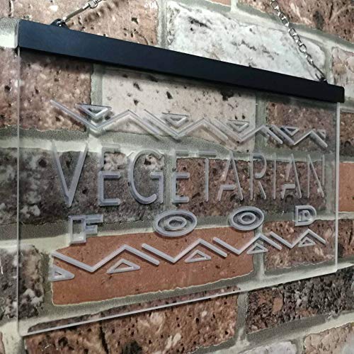 Vegetarian Food LED Light Sign - Way Up Gifts