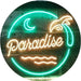 Beach Palm Tree Paradise Island LED Light Sign - Way Up Gifts