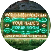 Personalized Poker Room Bar LED Light Sign - LED Gift Works