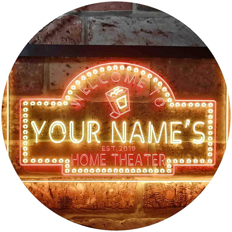 Personalized Movie Room Home Theater LED Light Sign - LED Gift Works