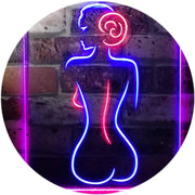 Lady Back Sexy Woman Man Cave LED Light Sign - LED Gift Works
