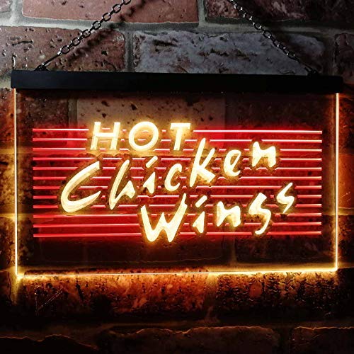 Hot Chicken Wings LED Light Sign - LED Gift Works