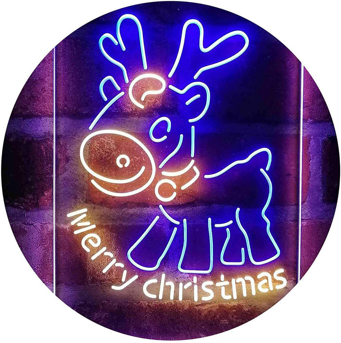 Merry Christmas Reindeer LED Light Sign - Way Up Gifts