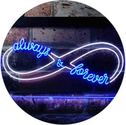 Love Infinity Always & Forever LED Light Sign - LED Gift Works