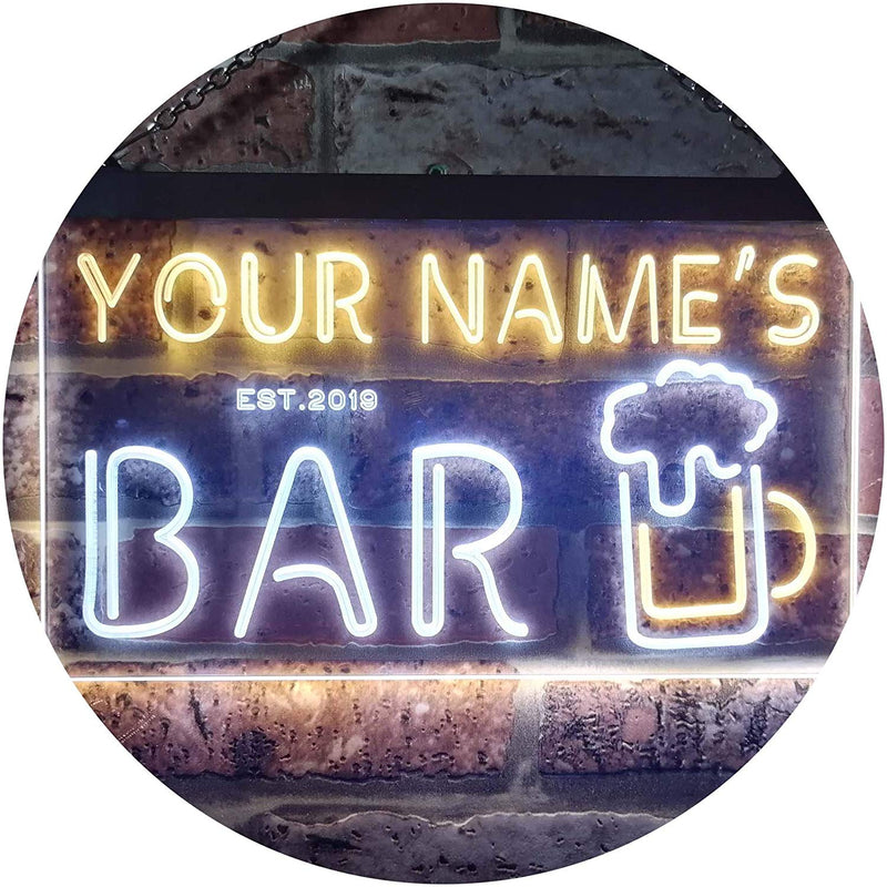 Personalized Beer Mug Bar LED Light Sign - LED Gift Works