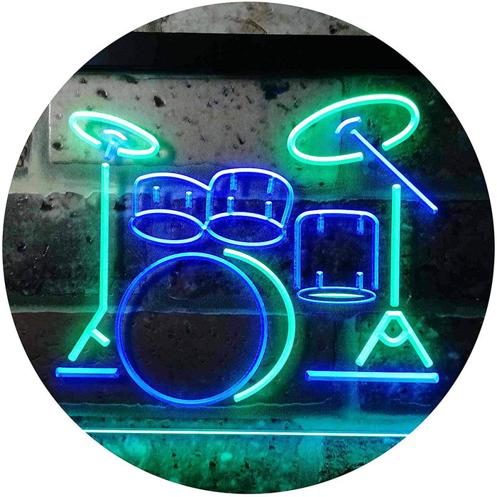 Drum Set Music Instruments LED Light Sign - Way Up Gifts