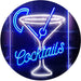 Cocktails Glass Bar Display LED Light Sign - Way Up Gifts