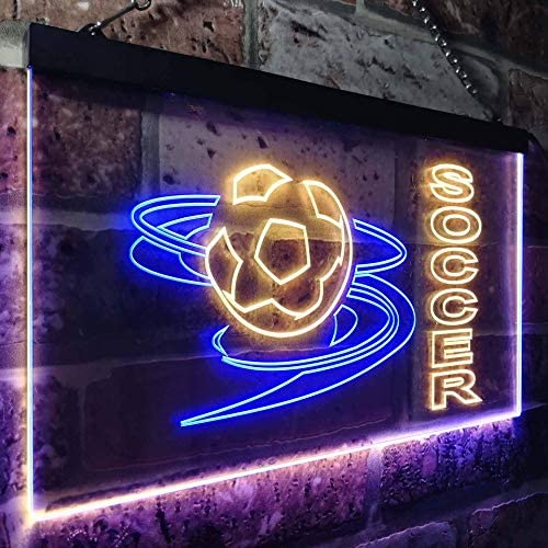 Kids Room Decor Soccer LED Light Sign - Way Up Gifts