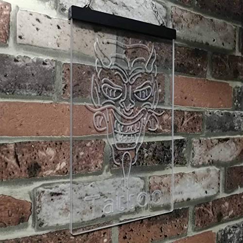 Hannya Mask Tattoo LED Light Sign - LED Gift Works