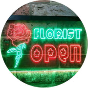Flower Shop Florist Open LED Light Sign - LED Gift Works