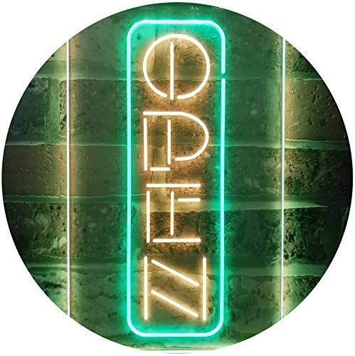 Vertical Open Sign LED Light Sign - Way Up Gifts