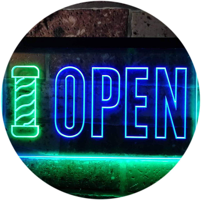 Barber Shop Pole Open LED Light Sign - Way Up Gifts