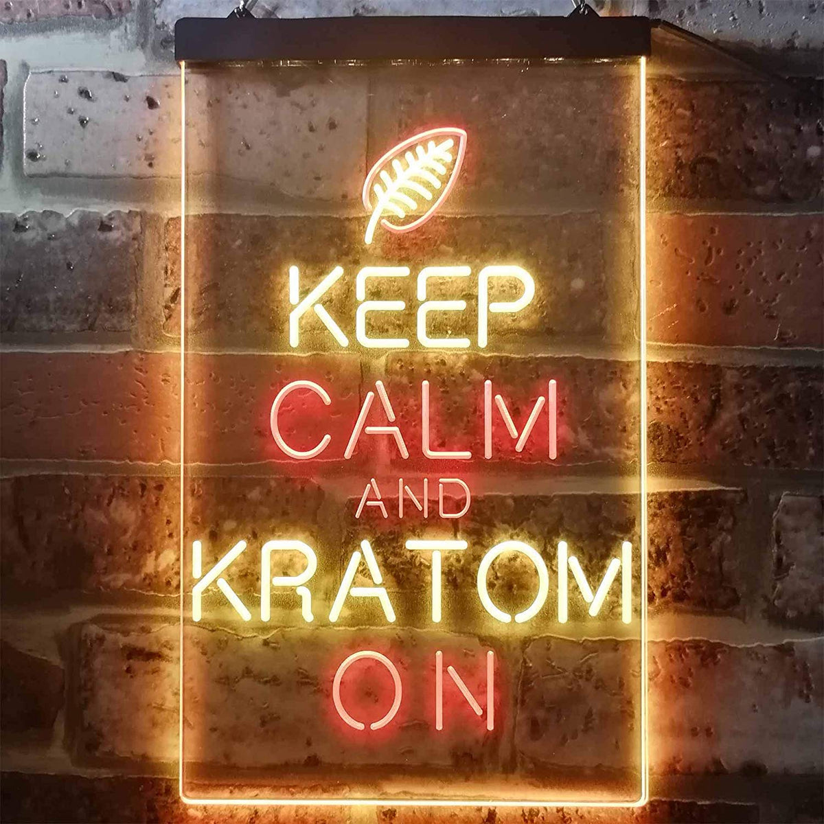 Buy Keep Calm Kratom On LED Neon Light Sign — LED Gift Works
