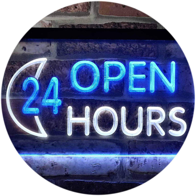 Open 24 Hours LED Light Sign - LED Gift Works