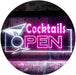Bar Cocktails Open LED Light Sign - Way Up Gifts