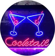 Cocktail Glasses Bar LED Light Sign - LED Gift Works