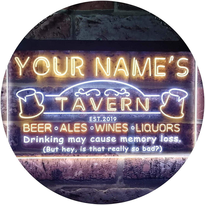 Personalized Tavern Bar LED Light Sign - Way Up Gifts