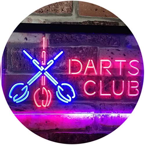 Darts Club LED Light Sign - Way Up Gifts