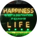Happiness is a Way of Life Quotes Bedroom Decor LED Light Sign - Way Up Gifts